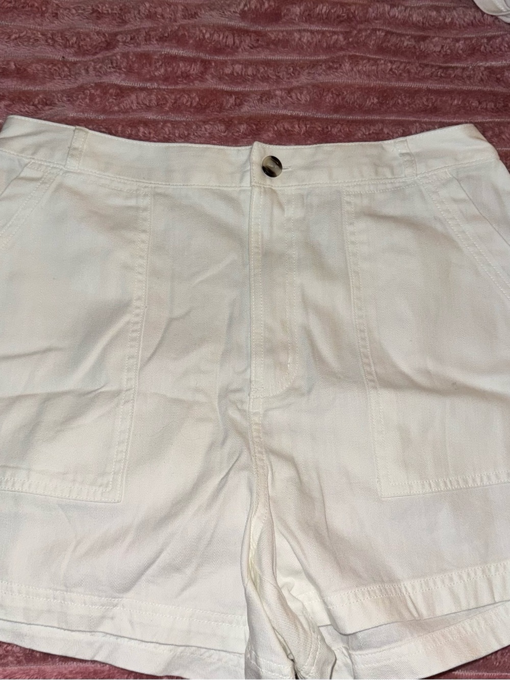 Classic White Womens Casual Shorts